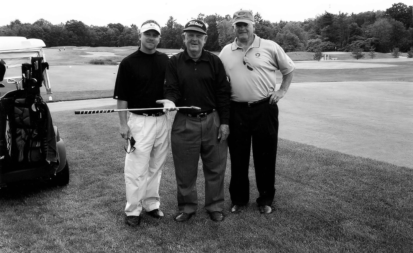 Left to right: Todd Graves, Moe Norman, and Larry Olson. Copetown Woods, July 2004.